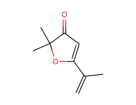 Molecular Structure of 76777-56-5 (2,2-dimethyl-5-(prop-1-en-2-yl)furan-3(2H)-one)