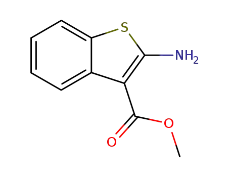 Molecular Structure of 92539-88-3 (Methyl 2-aminobenzo[b]thiophene-3-carboxylate)