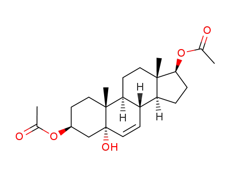 Molecular Structure of 40272-15-9 (5α-Androst-6-en-3β,5,17β-triol-3,17-diacetat)