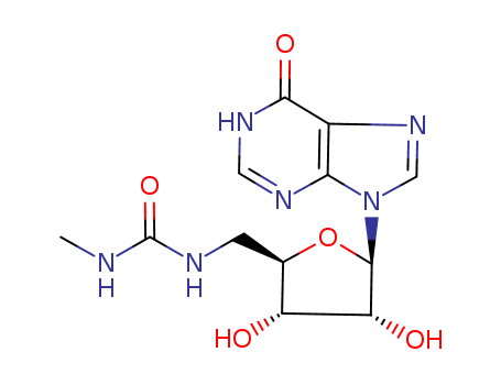 1-[[3,4-dihydroxy-5-(6-oxo-3H-purin-9-yl)oxolan-2-yl]methyl]-3-methyl-urea cas  76563-04-7