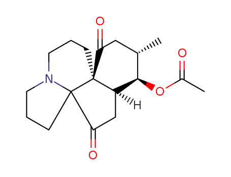Molecular Structure of 7679-02-9 (Acetic acid 5,13-dioxoserratinan-8α-yl ester)