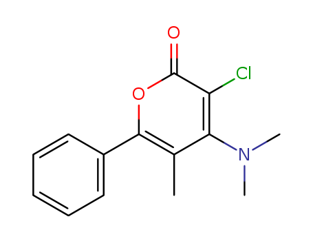 3-chloro-4-dimethylamino-5-methyl-6-phenyl-pyran-2-one cas  76312-41-9