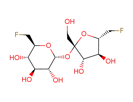 Molecular Structure of 76410-46-3 (6-deoxy-6-fluorohex-2-ulofuranosyl 6-deoxy-6-fluorohexopyranoside)