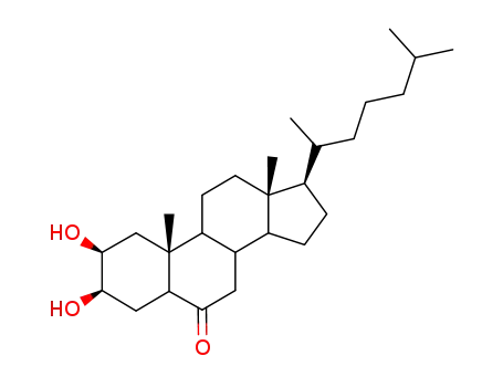 Molecular Structure of 7674-80-8 (2,3-dihydroxycholestan-6-one)