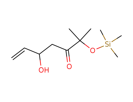 Molecular Structure of 76777-51-0 (3-hydroxy-6-methyl-6-(trimethylsiloxy)-1-hepten-5-one)