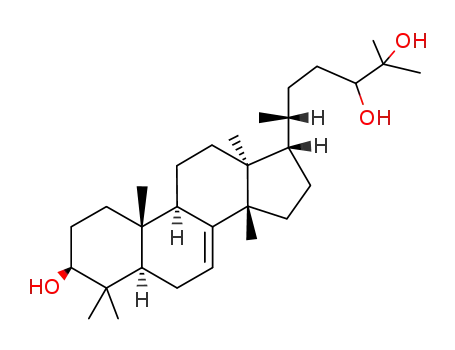 Molecular Structure of 76306-97-3 (lanost-7-ene-3,24,25-triol)