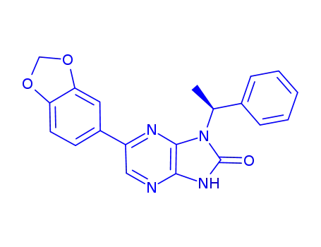 Molecular Structure of 767343-27-1 (2H-Imidazo[4,5-b]pyrazin-2-one, 6-(1,3-benzodioxol-5-yl)-1,3-dihydro-1-[(1S)-1-phenylethyl]-)