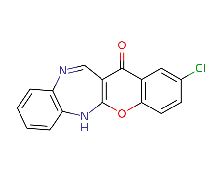 (1)Benzopyrano(2,3-b)(1,5)benzodiazepin-13(6H)-one, 2-chloro-
