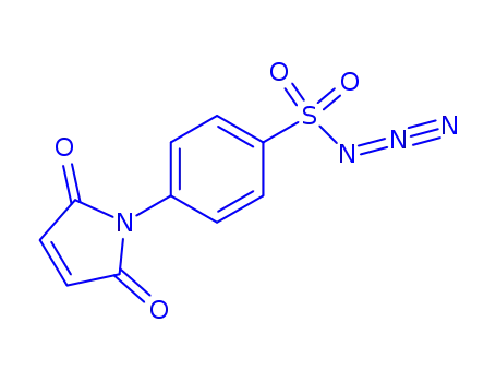 Molecular Structure of 76464-67-0 (4-(2,5-dihydro-2,5-dioxo-1H-pyrrol-1-yl)benzene-1-sulphonyl azide)