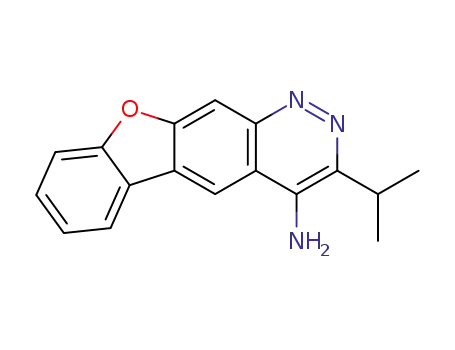 Molecular Structure of 76795-58-9 (3-(propan-2-yl)[1]benzofuro[3,2-g]cinnolin-4-amine)