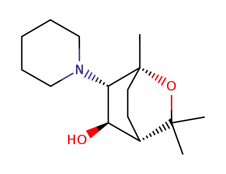 Molecular Structure of 76793-02-7 (1,3,3-trimethyl-6-(piperidin-1-yl)-2-oxabicyclo[2.2.2]octan-5-ol)
