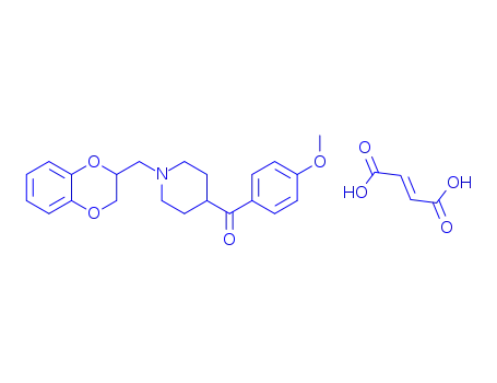 Molecular Structure of 76362-13-5 (but-2-enedioic acid, [1-(7,10-dioxabicyclo[4.4.0]deca-1,3,5-trien-9-yl methyl)-4-piperidyl]-(4-methoxyphenyl)methanone)