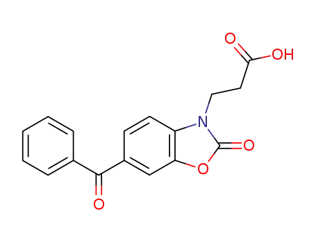 Molecular Structure of 76752-01-7 (3-(6-benzoyl-2-oxo-benzooxazol-3-yl)propanoic acid)