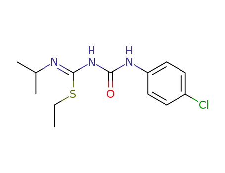 Molecular Structure of 859060-70-1 (<i>S</i>-ethyl-<i>N</i>-(4-chloro-phenylcarbamoyl)-<i>N</i>'-isopropyl-isothiourea)