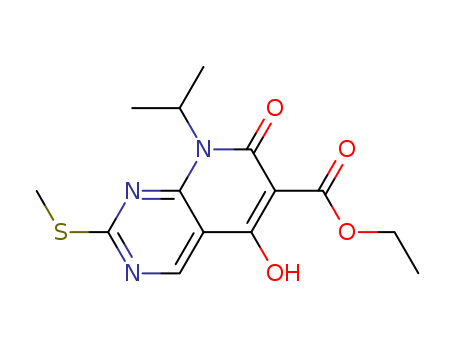 Ethyl 5-hydroxy-8-isopropyl-2-(methylthio)-7-oxo-7,8-dihydropyrido[2,3-d]pyrimidine-6-carboxylate