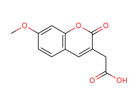 Molecular Structure of 765276-64-0 (2H-1-Benzopyran-3-acetic acid, 7-methoxy-2-oxo-)