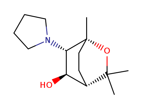 2-Oxabicyclo[2.2.2]octan-5-ol,1,3,3-trimethyl-6-(1-pyrrolidinyl)-, (1a,4a,5b,6b)- (9CI) cas  76793-01-6