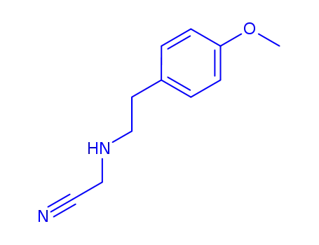 Molecular Structure of 763022-04-4 (Acetonitrile, [[2-(4-methoxyphenyl)ethyl]amino]- (9CI))