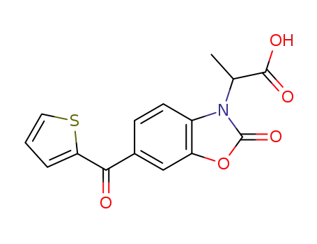Molecular Structure of 76752-15-3 (2-[2-oxo-6-(thiophen-2-ylcarbonyl)-1,3-benzoxazol-3(2H)-yl]propanoic acid)