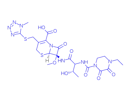 Molecular Structure of 76610-84-9 (Cefbuperazone)