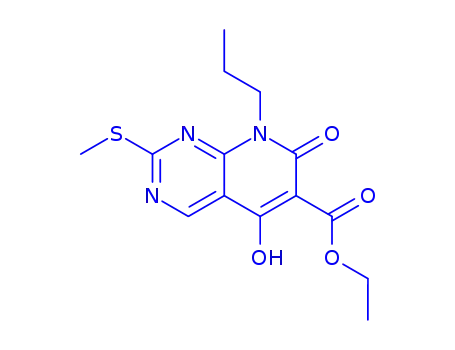 ethyl 5-hydroxy-2-(methylthio)-7-oxo-8-propyl-7,8-dihydropyrido[2,3-d]pyrimidine-6-carboxylate