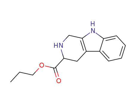 Molecular Structure of 110521-92-1 (1H-Pyrido[3,4-b]indole-3-carboxylic acid, 2,3,4,9-tetrahydro-, propyl
ester)