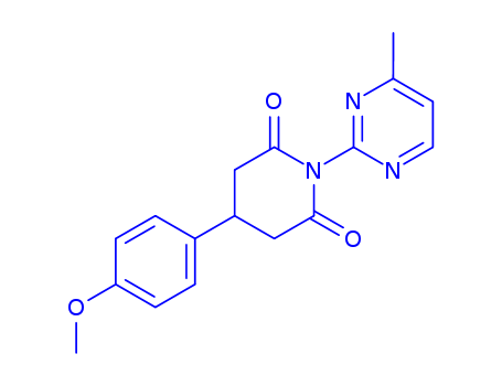 4-(4-methoxyphenyl)-1-(4-methylpyrimidin-2-yl)piperidine-2,6-dione cas  76734-04-8
