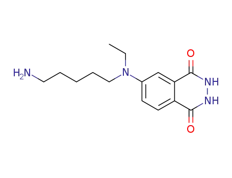 Molecular Structure of 78544-61-3 (6-<N-(5-aminopentyl)-N-ethyl>-amino-2,3-dihydrophthalazine-1,4-dione)