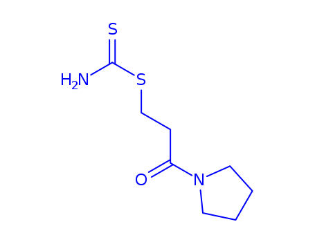(3-oxo-3-pyrrolidin-1-yl-propyl)sulfanylmethanethioamide cas  77052-73-4