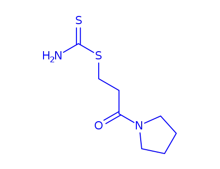 Molecular Structure of 77052-73-4 (3-oxo-3-pyrrolidin-1-ylpropyl dithiocarbamate)