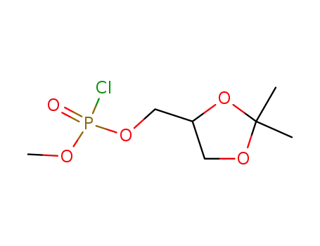 Molecular Structure of 77075-54-8 (PHOSPHOROCHLORIDIC ACID 2,2-DIMETHYL-[1,3]DIOXOLAN-4-YLMETHYL ESTER METHYL ESTER)