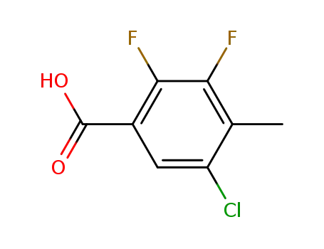 Molecular Structure of 773869-46-8 (5-chloro-2,3-difluoro-4-methylbenzoic acid)