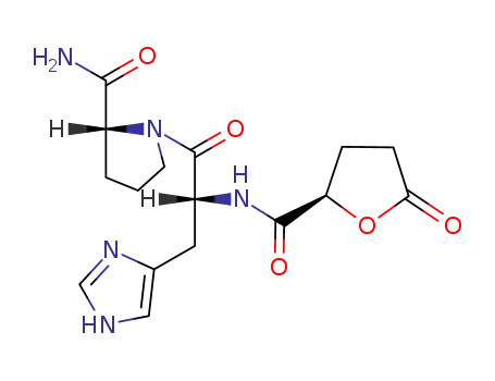 Molecular Structure of 77026-80-3 (N-[(5-oxotetrahydrofuran-2-yl)carbonyl]-L-histidyl-L-prolinamide 2-hydroxypropane-1,2,3-tricarboxylate (1:1))