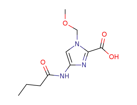 Molecular Structure of 185614-42-0 (1H-Imidazole-2-carboxylic acid,
1-(methoxymethyl)-4-[(1-oxobutyl)amino]-)