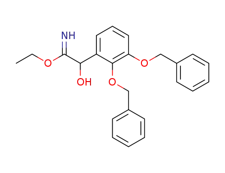 Benzeneethanimidic  acid,  -alpha--hydroxy-2,3-bis(phenylmethoxy)-,  ethyl  ester  (9CI)