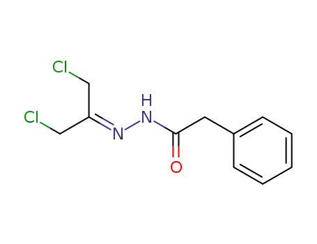 Molecular Structure of 7696-87-9 (N'-[2-Chloro-1-(chloromethyl)ethylidene]-2-phenylacetohydrazide)