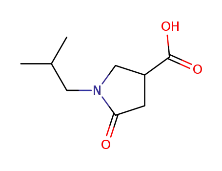 Molecular Structure of 773865-07-9 (1-ISOBUTYL-5-OXO-PYRROLIDINE-3-CARBOXYLIC ACID)