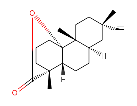 Molecular Structure of 7716-07-6 ((1S)-7β-Ethenyl-3,4,4a,4b,5,6,7,8,8aα,9,10,10aα-dodecahydro-1,4bβ,7-trimethyl-2H-4aβ,1β-(epoxymethano)phenanthren-12-one)