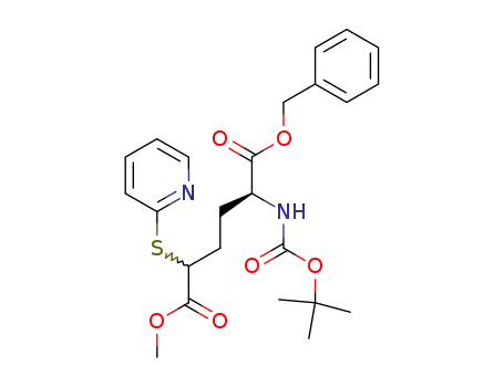 (S)-2-tert-Butoxycarbonylamino-5-(pyridin-2-ylsulfanyl)-hexanedioic acid 1-benzyl ester 6-methyl ester