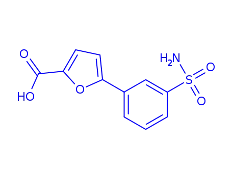 Molecular Structure of 773869-38-8 (5-(3-Aminosulfonylphenyl)-furan-2-carboxylic acid)