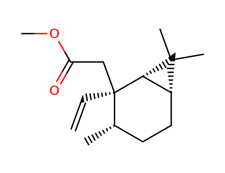 Molecular Structure of 107291-38-3 ((-)-methyl (2-vinyl-2-caranyl)acetate)