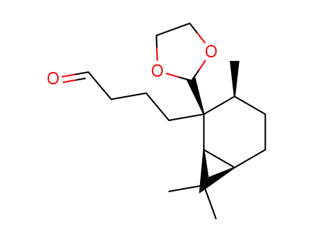 4-((1S,2S,3S,6R)-2-[1,3]Dioxolan-2-yl-3,7,7-trimethyl-bicyclo[4.1.0]hept-2-yl)-butyraldehyde