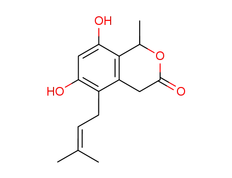 6,8-dihydroxy-5-(3-methylbut-2-enyl)-1-methylisochroman-3-one