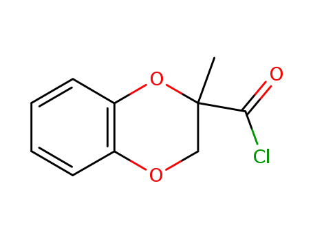 Molecular Structure of 77156-57-1 (1,4-Benzodioxin-2-carbonyl chloride, 2,3-dihydro-2-methyl- (9CI))