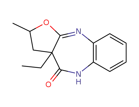 2,3,3a,5-Tetrahydro-3a-ethyl-2-methyl-4H-furo(2,3-b)(1,5)benzodiazepin-4-one