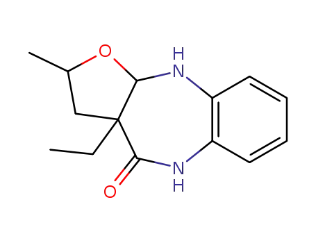 2,3,3a,5,10,10a-Hexahydro-3a-ethyl-2-methyl-4H-furo(2,3-b)(1,5)benzodiazepin-4-one