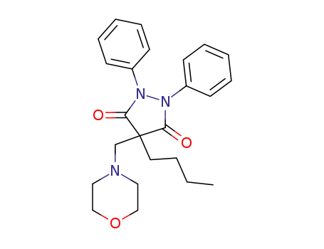 Molecular Structure of 77117-57-8 (4-butyl-4-(morpholin-4-ylmethyl)-1,2-diphenylpyrazolidine-3,5-dione)