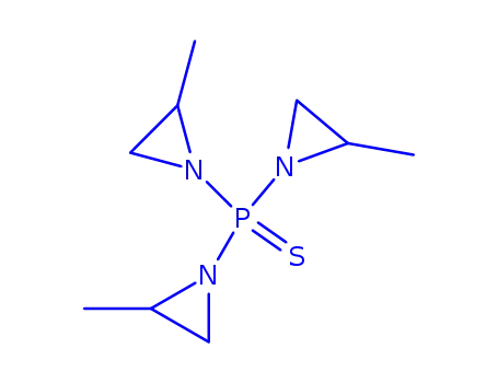 Molecular Structure of 76-96-0 (1,1',1''-phosphorothioyltris(2-methylaziridine))
