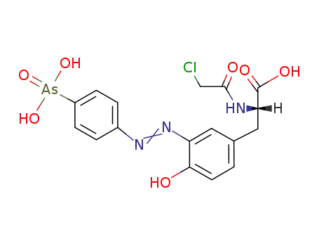 L-Tyrosine, 3-[(4-arsonophenyl)azo]-N-(chloroacetyl)-