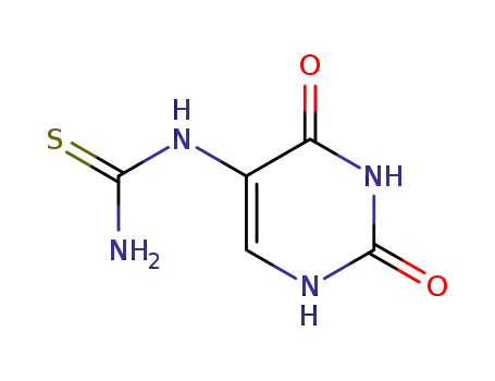 Molecular Structure of 77296-62-9 (1-(2,4-dioxo-1,2,3,4-tetrahydropyrimidin-5-yl)thiourea)